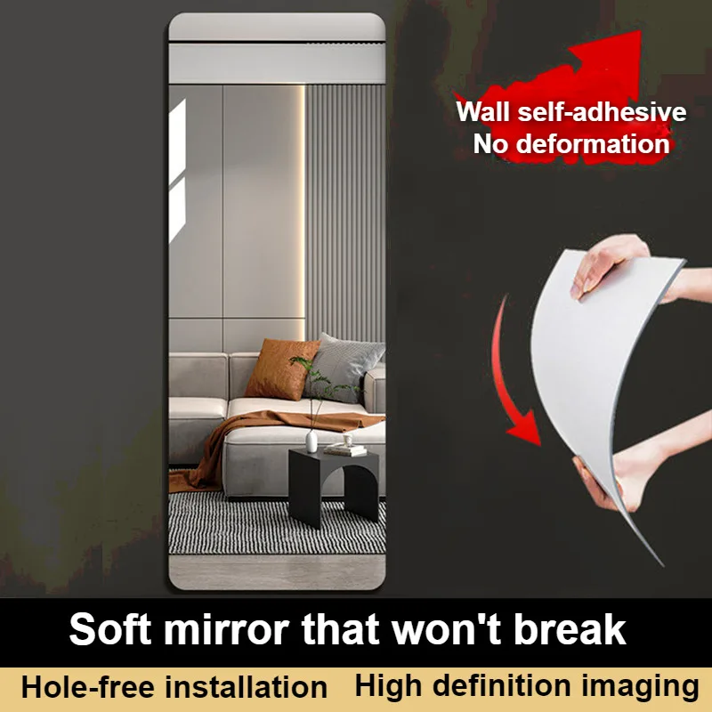 Home Bathroom Fittings - Mirror wall stickers home full body