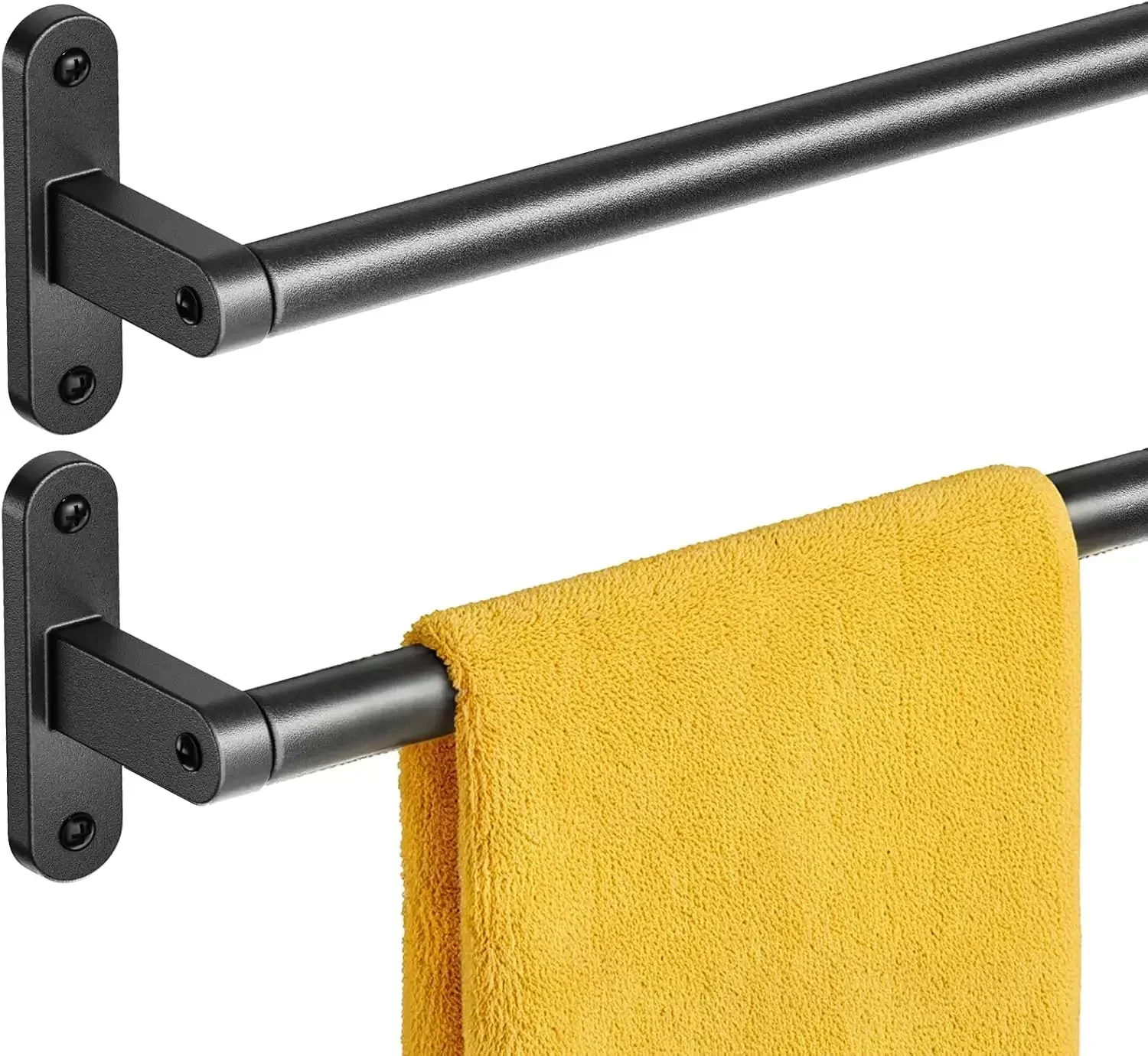 Home Essentials Bathroom Rack - Matte Black Towel Rack for Bathroom