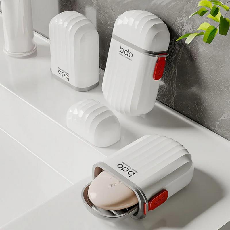 Bathroom Home Improvement - 1Pc Travel Soap Dish with Drain