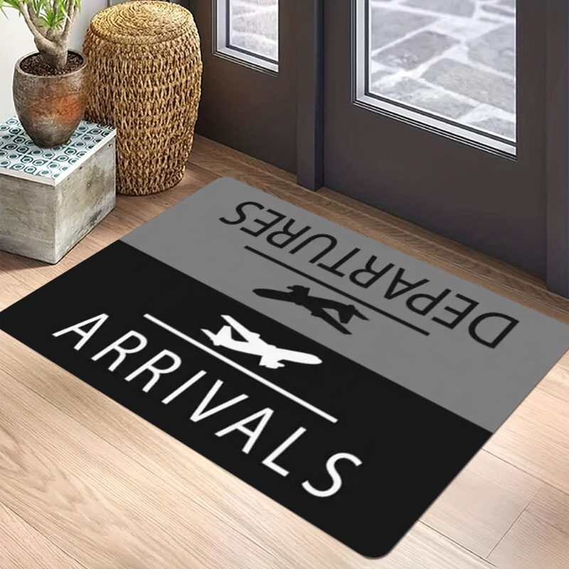 Home Bathroom Door Signs - Aviation Theme Carpet Mat - Airport