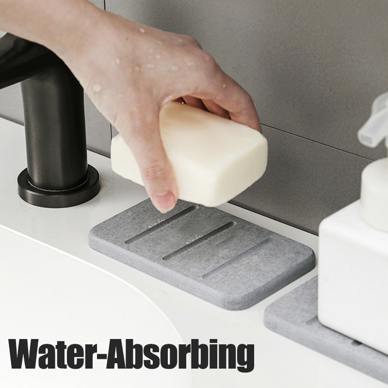 Home Bathroom Mats - Diatom Mud Soap Dish Quick-Dry Pad