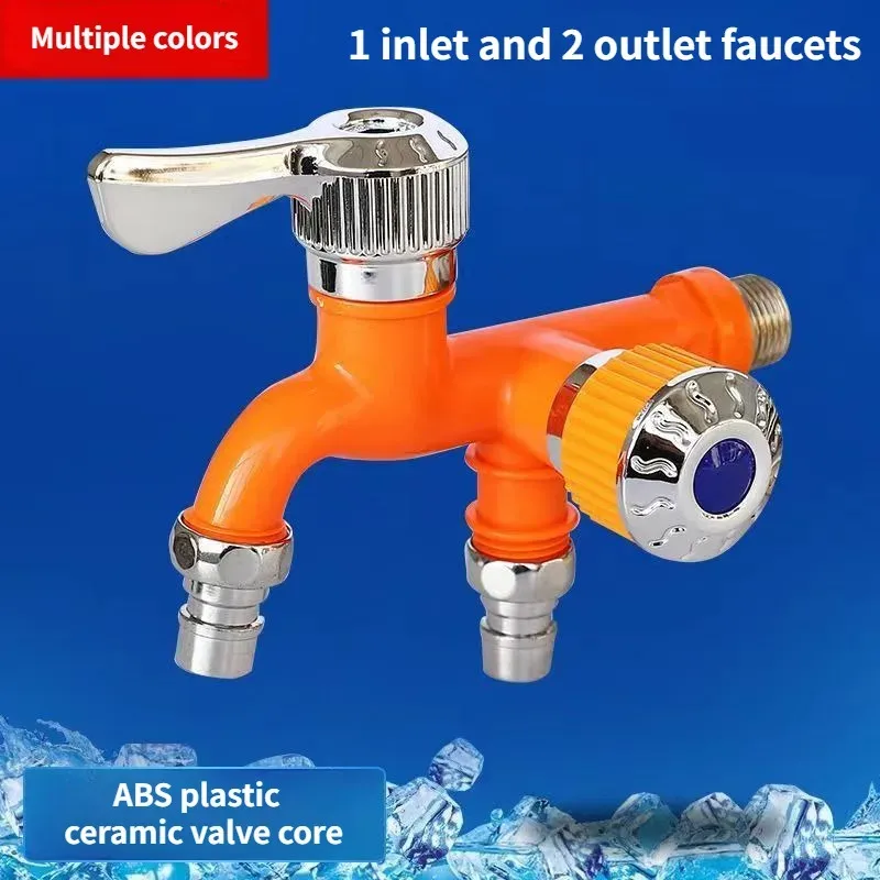 Home Bathroom Fittings - Faucet Double Outlet Dual Control Water