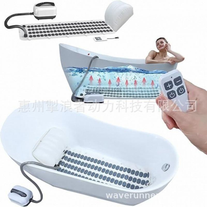 Bathtub Pillow Inflatable - Portable Bathtub Bubble Bath Machine：With -slip