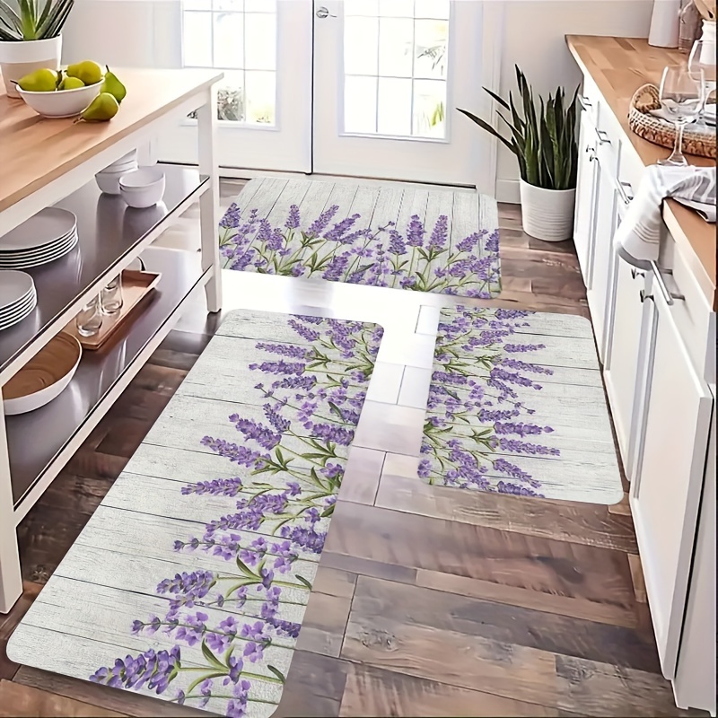 Zara Home Bathroom Rug - VIKAMA Flowers and Plants Kitchen Mat,
