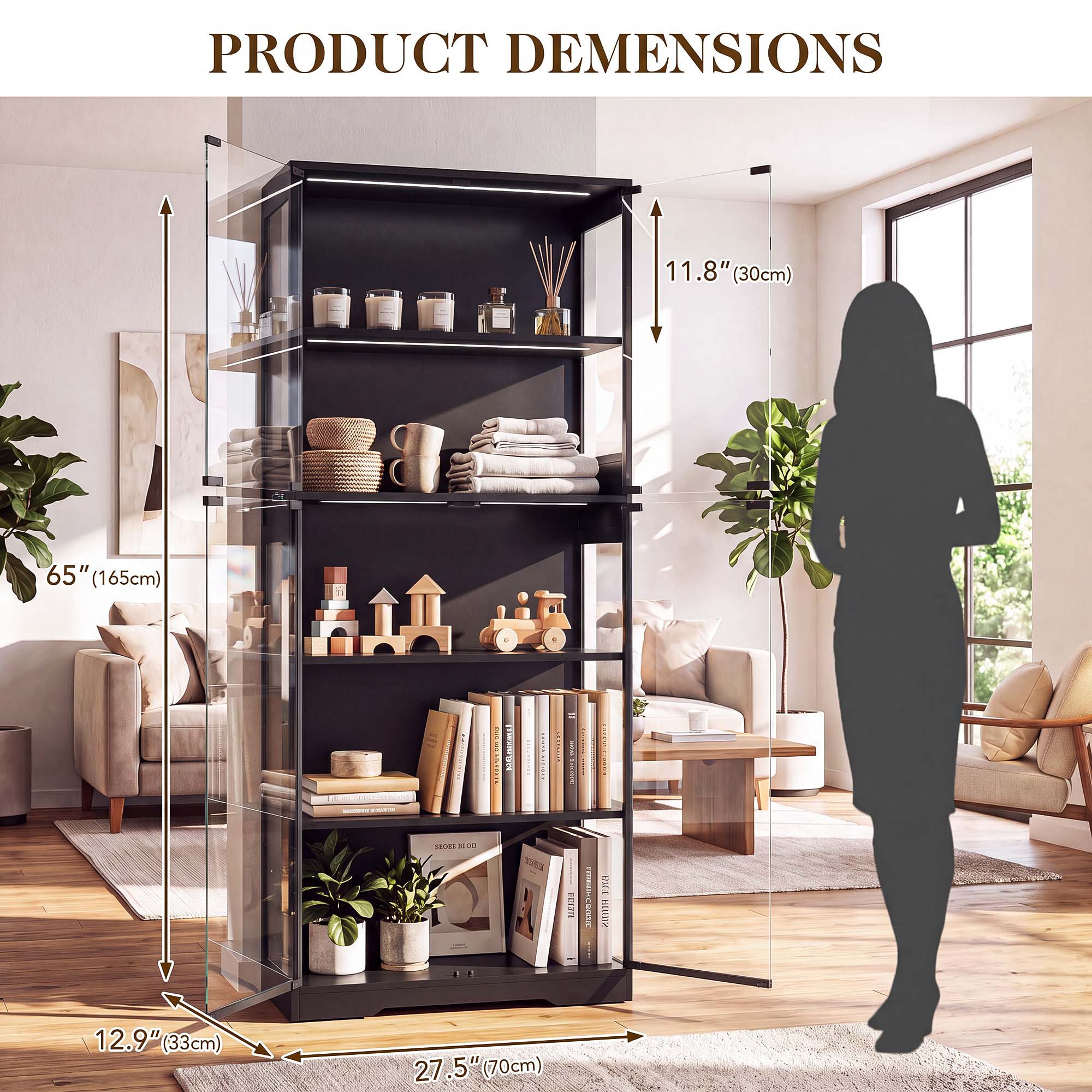 TCGBKAF 5‑Tier Display Cabinet - огляд і ціна Home & Bathroom Building Products Pte Ltd Photos