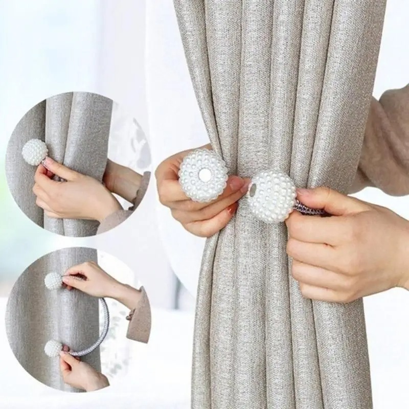 1/2PCS Pearl Magnetic Curtain  - огляд і ціна Home Goods Bathroom