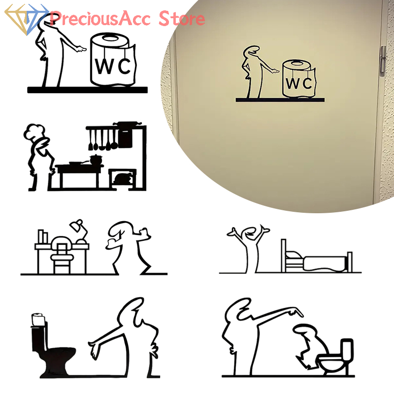 La Linea Minimalist Line Art S - огляд і ціна Home Bathroom Door Signs