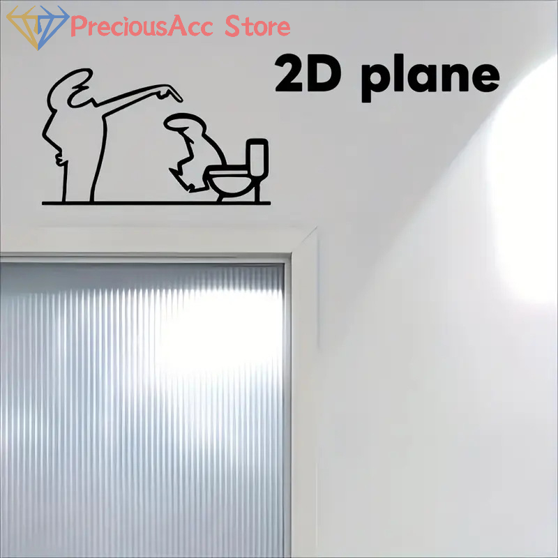 La Linea Minimalist Line Art S - огляд і ціна Home Bathroom Door Signs