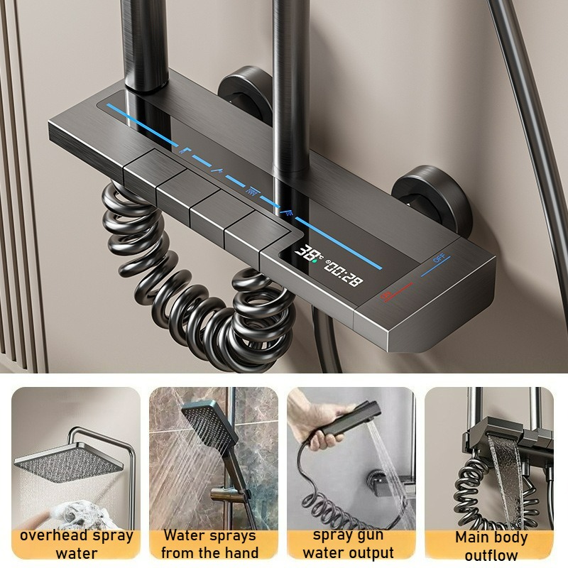 LED Digital Display Shower Set - огляд і ціна Bathroom Home Improvement