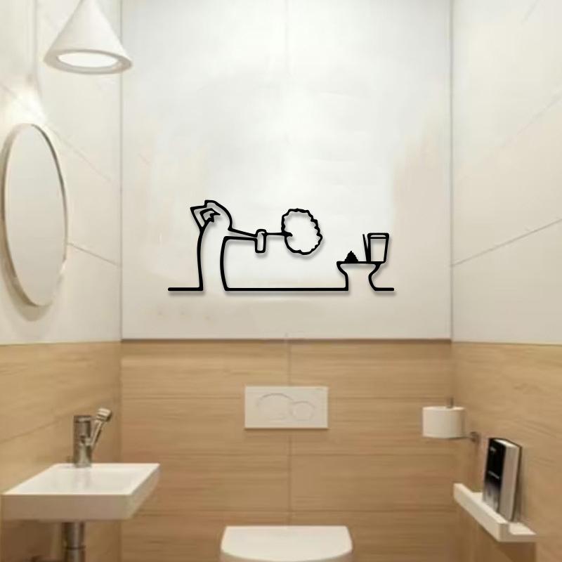 New Minimalist Line Metal Bath - огляд і ціна Home Bathroom Door Signs