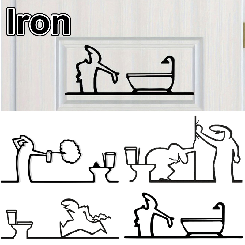 New Minimalist Line Metal Bath - огляд і ціна Home Bathroom Door Signs