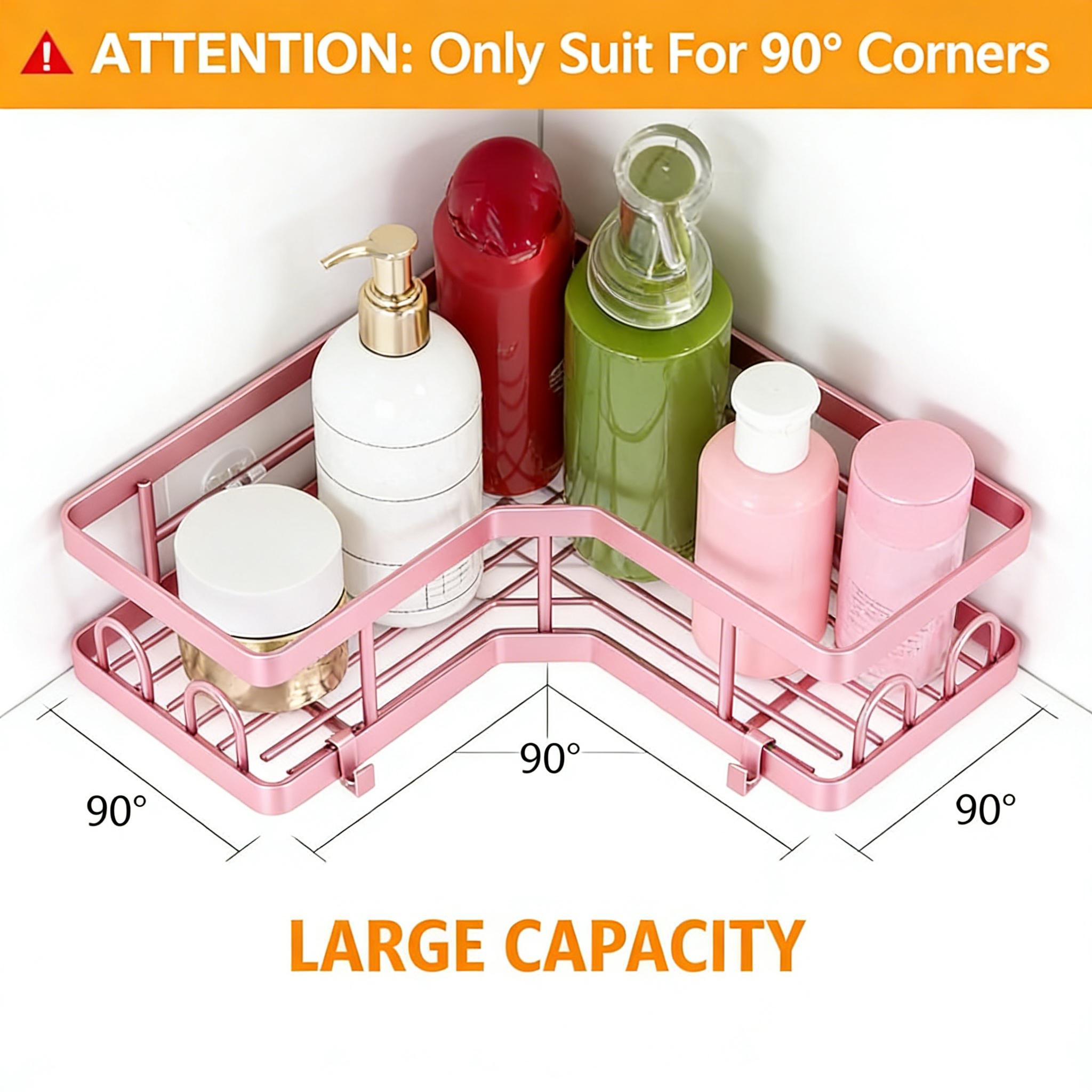 5Pcs Minimalist Pink Shower Or - огляд і ціна Home Essentials Bathroom Rack