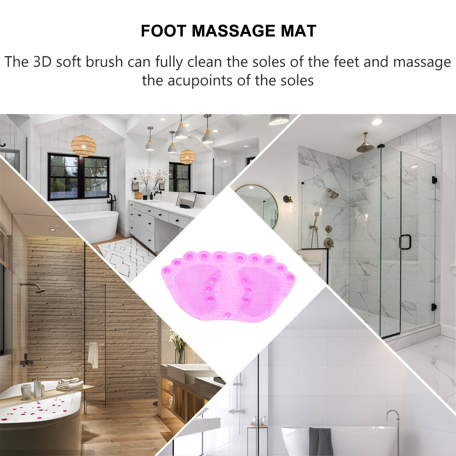 1Pcs Massage Bathing Mat PVC N - огляд і ціна Home Bathroom Mats