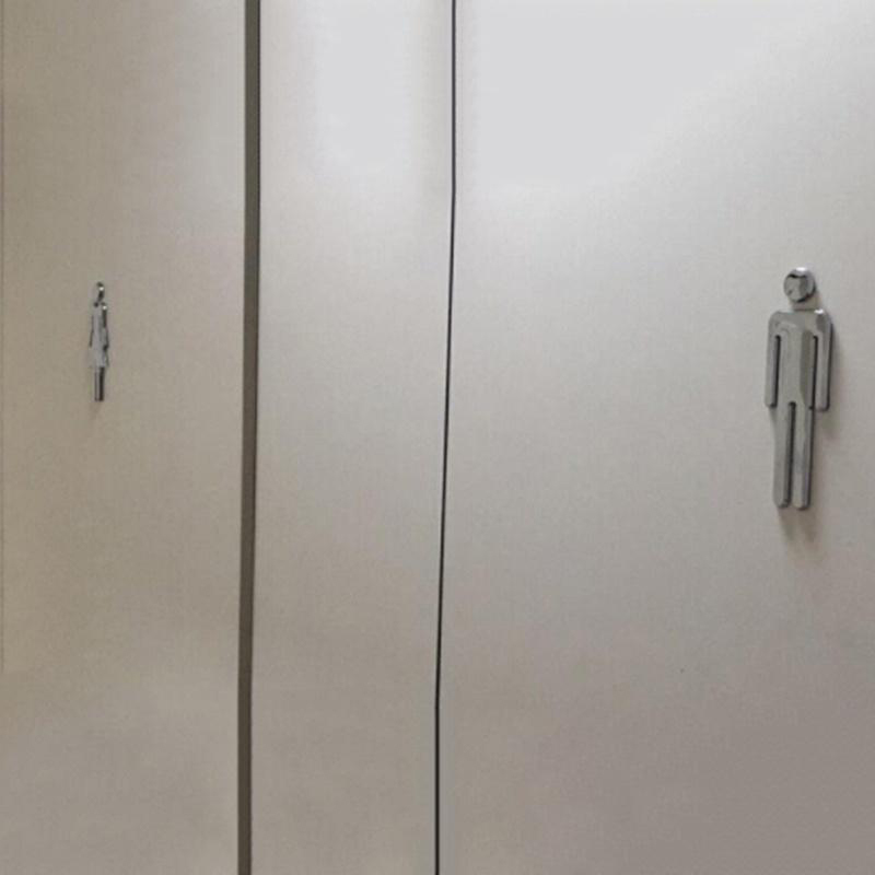 3D Acrylic Mirror Toilet Door  - огляд і ціна Home Bathroom Door Signs