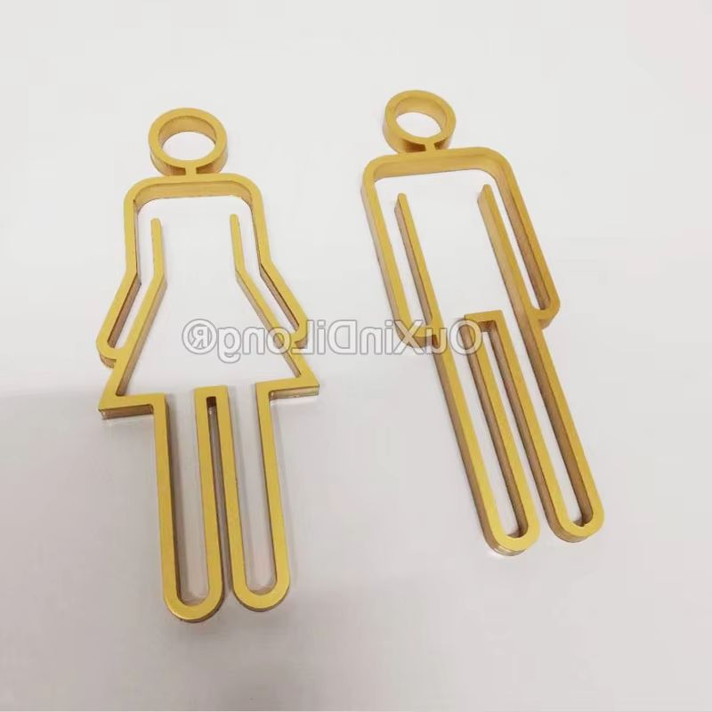 Hollow Acrylic Toilet Symbol B - огляд і ціна Home Bathroom Door Signs
