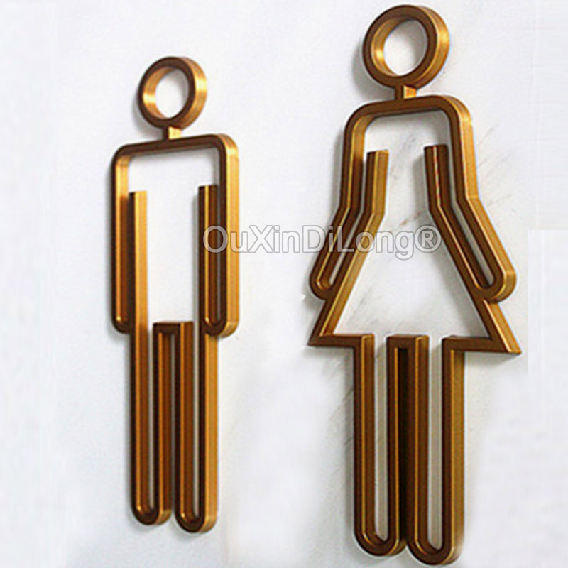 Hollow Acrylic Toilet Symbol B - огляд і ціна Home Bathroom Door Signs