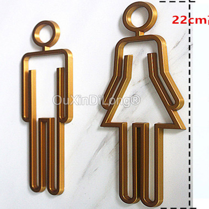Hollow Acrylic Toilet Symbol B - огляд і ціна Home Bathroom Door Signs
