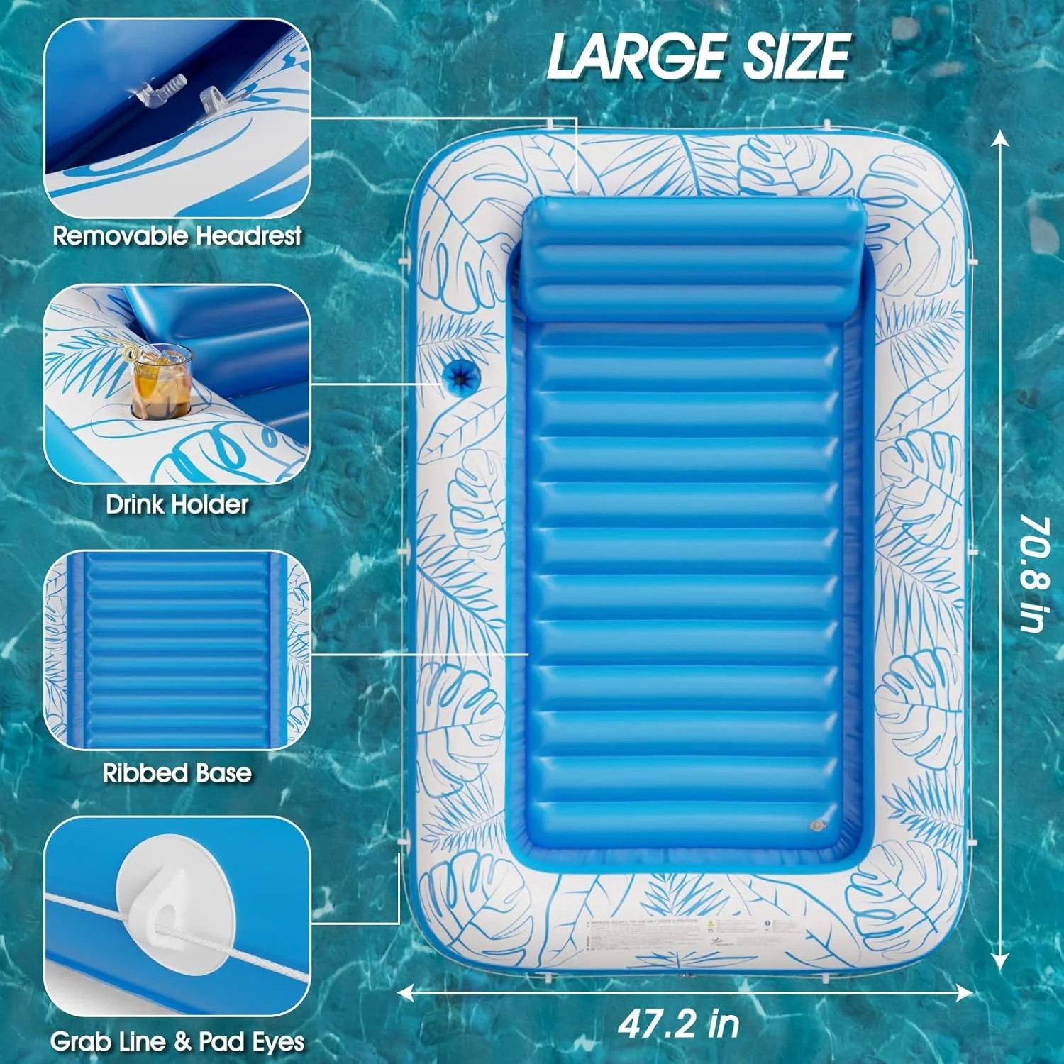 Oversized Inflatable Swimming  - огляд і ціна Bathtub Pillow Inflatable