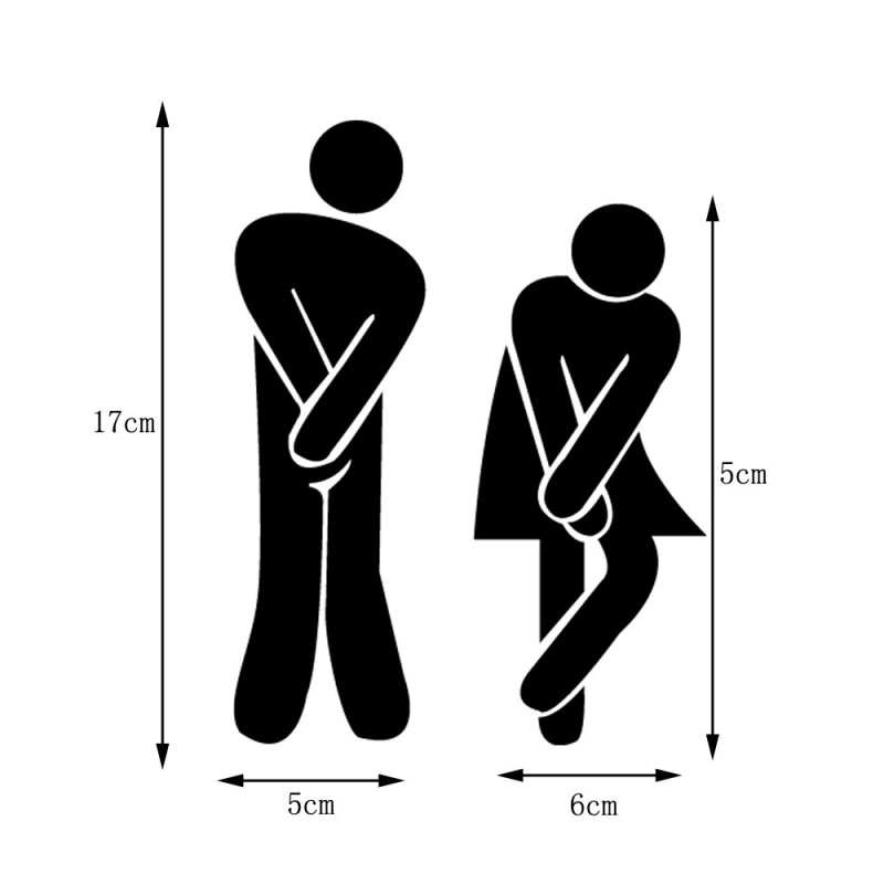 3D Acrylic Mirror Toilet Door  - огляд і ціна Home Bathroom Door Signs
