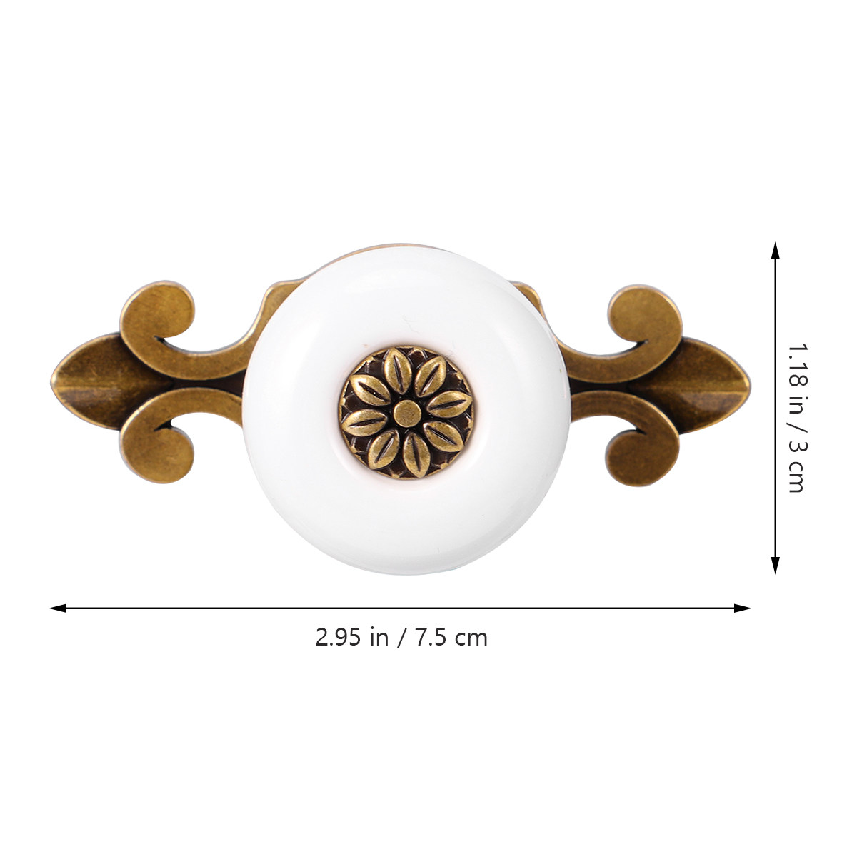 2Pcs Stylish Ceramic Knobs Zin - огляд і ціна Home Hardware Bathroom Cabinets