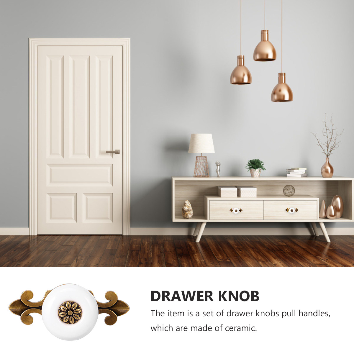 2Pcs Stylish Ceramic Knobs Zin - огляд і ціна Home Hardware Bathroom Cabinets
