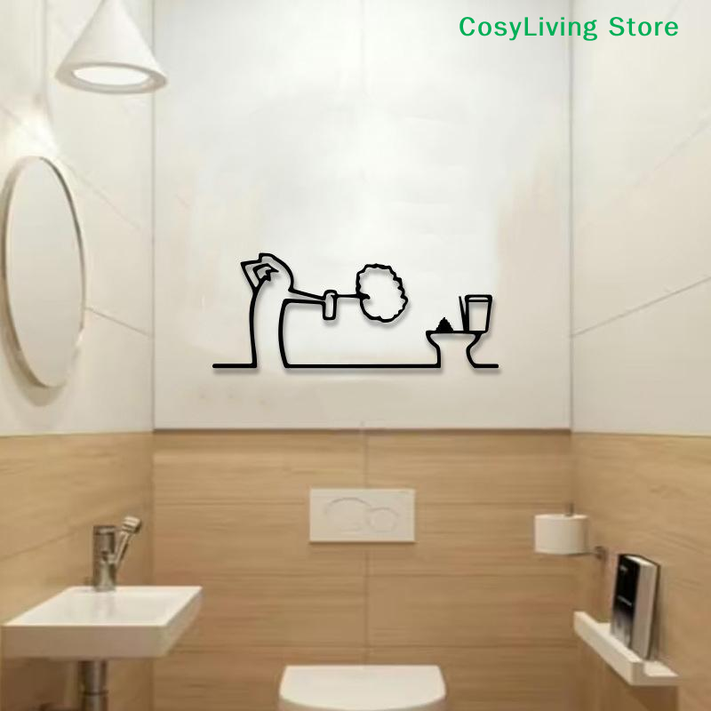Metal Minimalist Line Bathroom - огляд і ціна Home Bathroom Door Signs