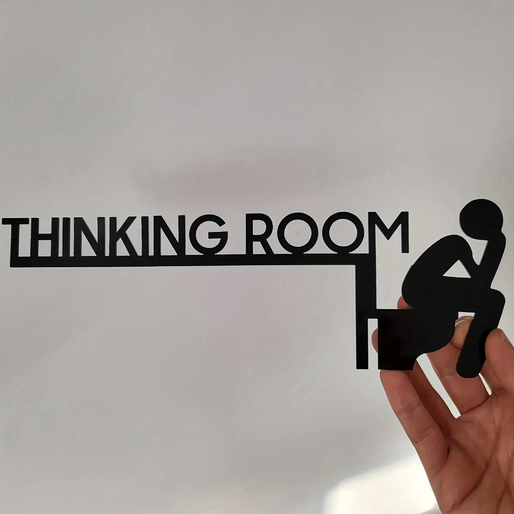 Thinking Room Toilet Door Corn - огляд і ціна Home Bathroom Door Signs