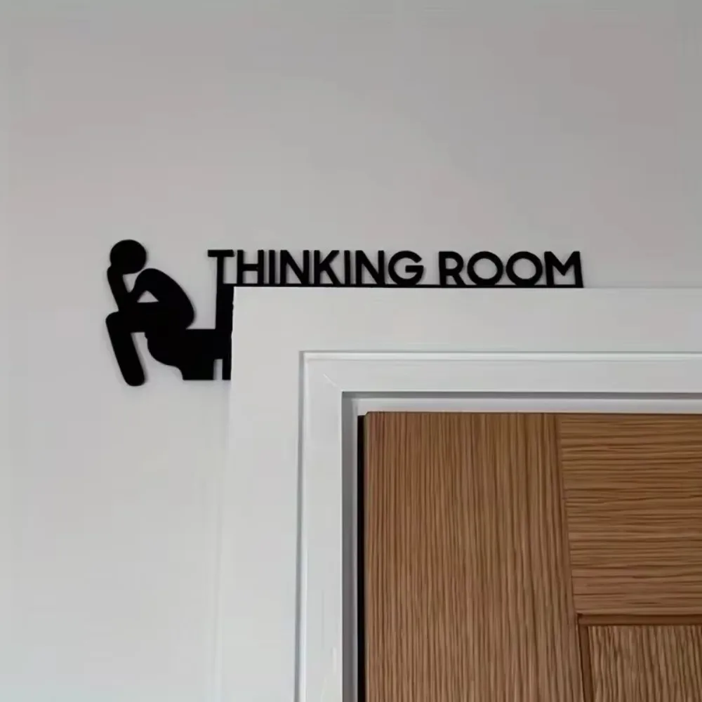 Thinking Room Toilet Door Corn - огляд і ціна Home Bathroom Door Signs