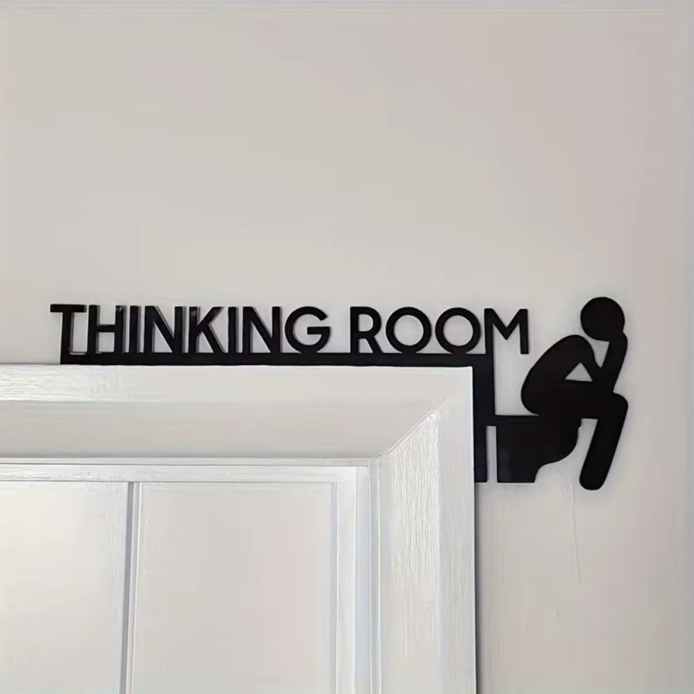 Thinking Room Toilet Door Corn - огляд і ціна Home Bathroom Door Signs