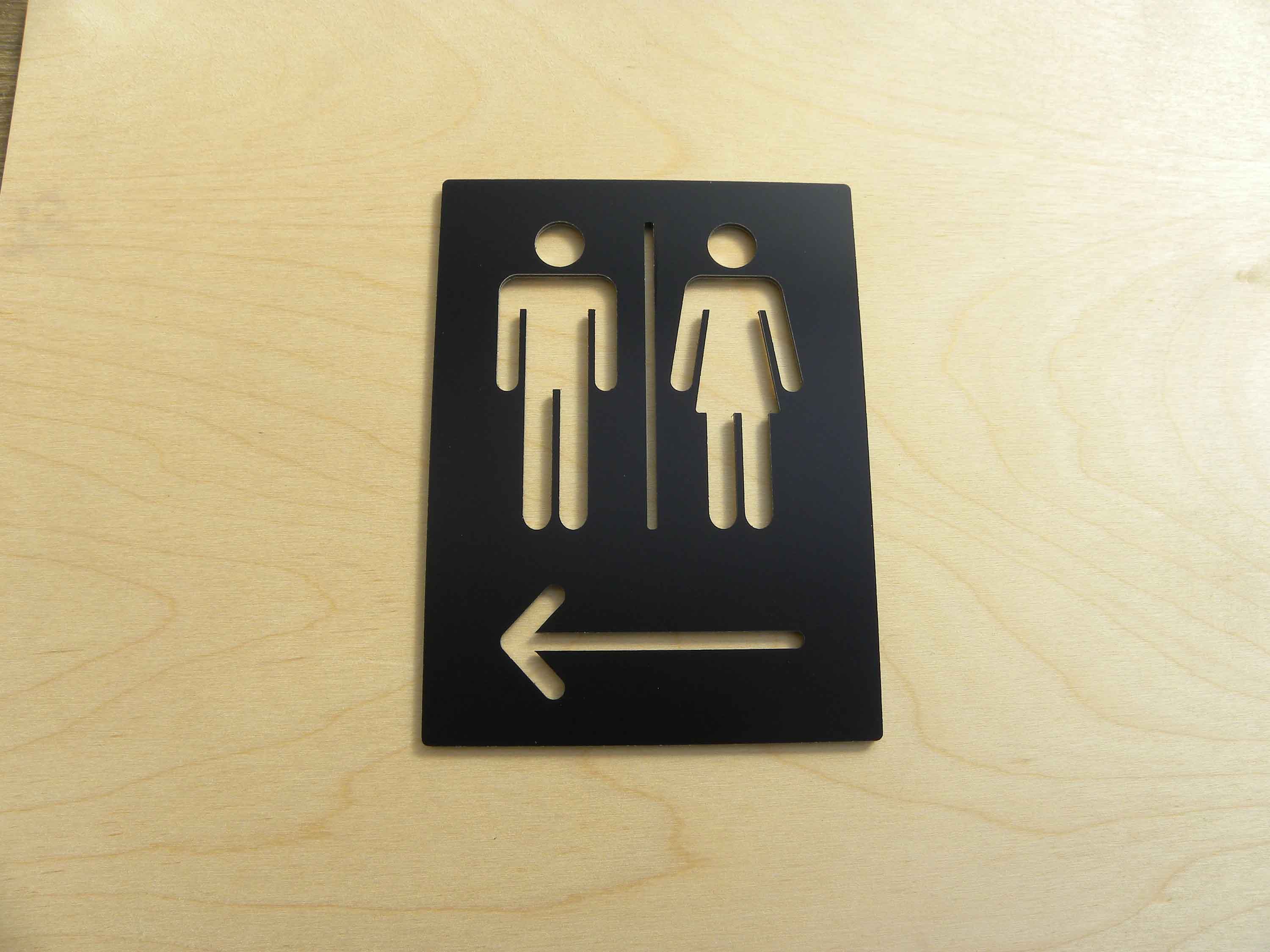 Aluminum Alloy Metal Black Gol - огляд і ціна Home Bathroom Door Signs