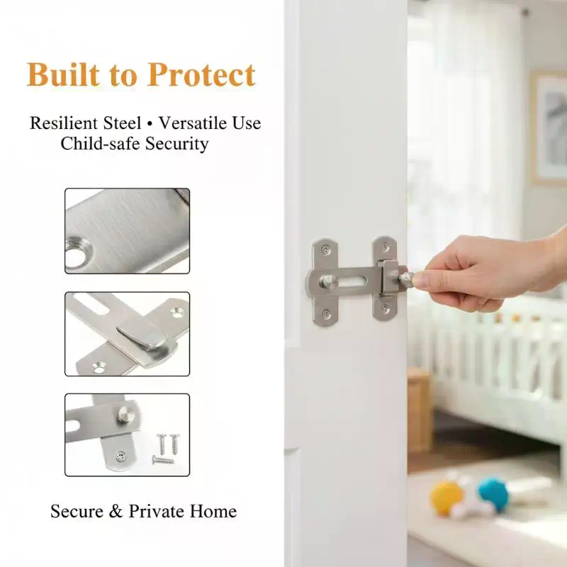 Thick Stainless Steel Door Lat - огляд і ціна Home Hardware Bathroom Cabinets