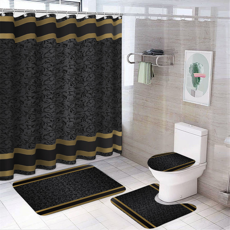 Luxury Black & Gold Bathroom S - огляд і ціна Zara Home Bathroom Rug