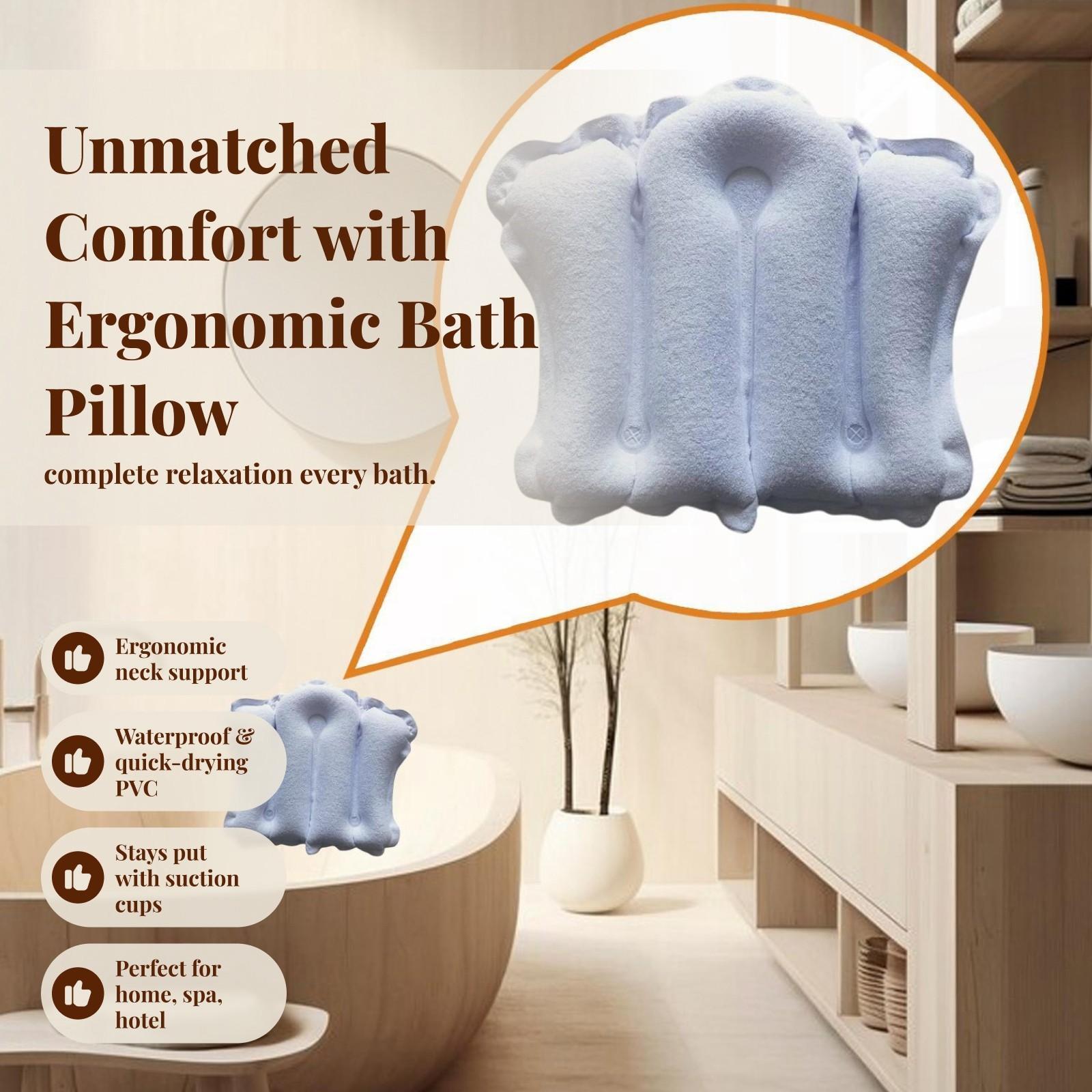 Inflatable Bath Pillow Non Sli - огляд і ціна Bathtub Pillow Inflatable