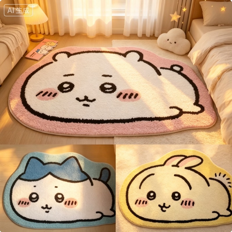-Chiikawa Cartoon Rug Anime Ha - огляд і ціна Home Bathroom Mats