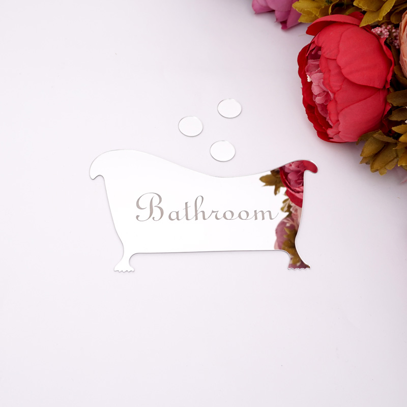 Bathroom Entrance Sign Acrylic - огляд і ціна Home Bathroom Door Signs