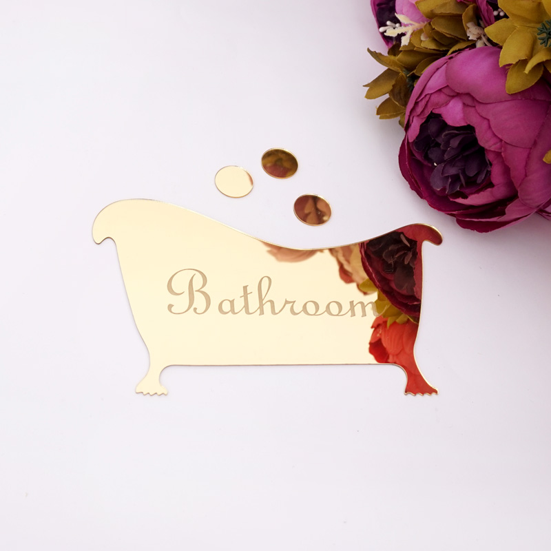 Bathroom Entrance Sign Acrylic - огляд і ціна Home Bathroom Door Signs